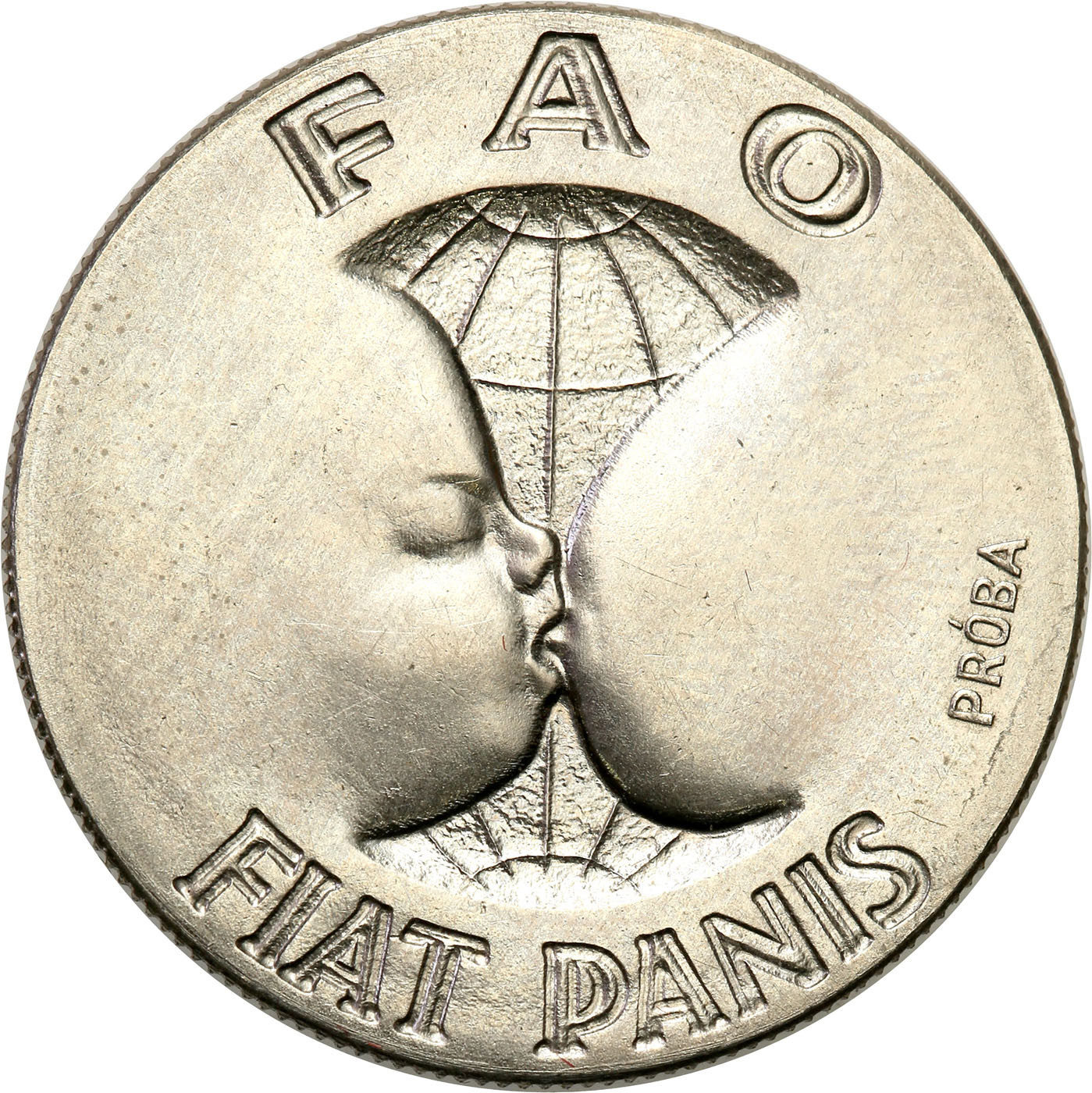 PRL. PRÓBA Nikiel 10 złotych 1971 – FAO fiat panis